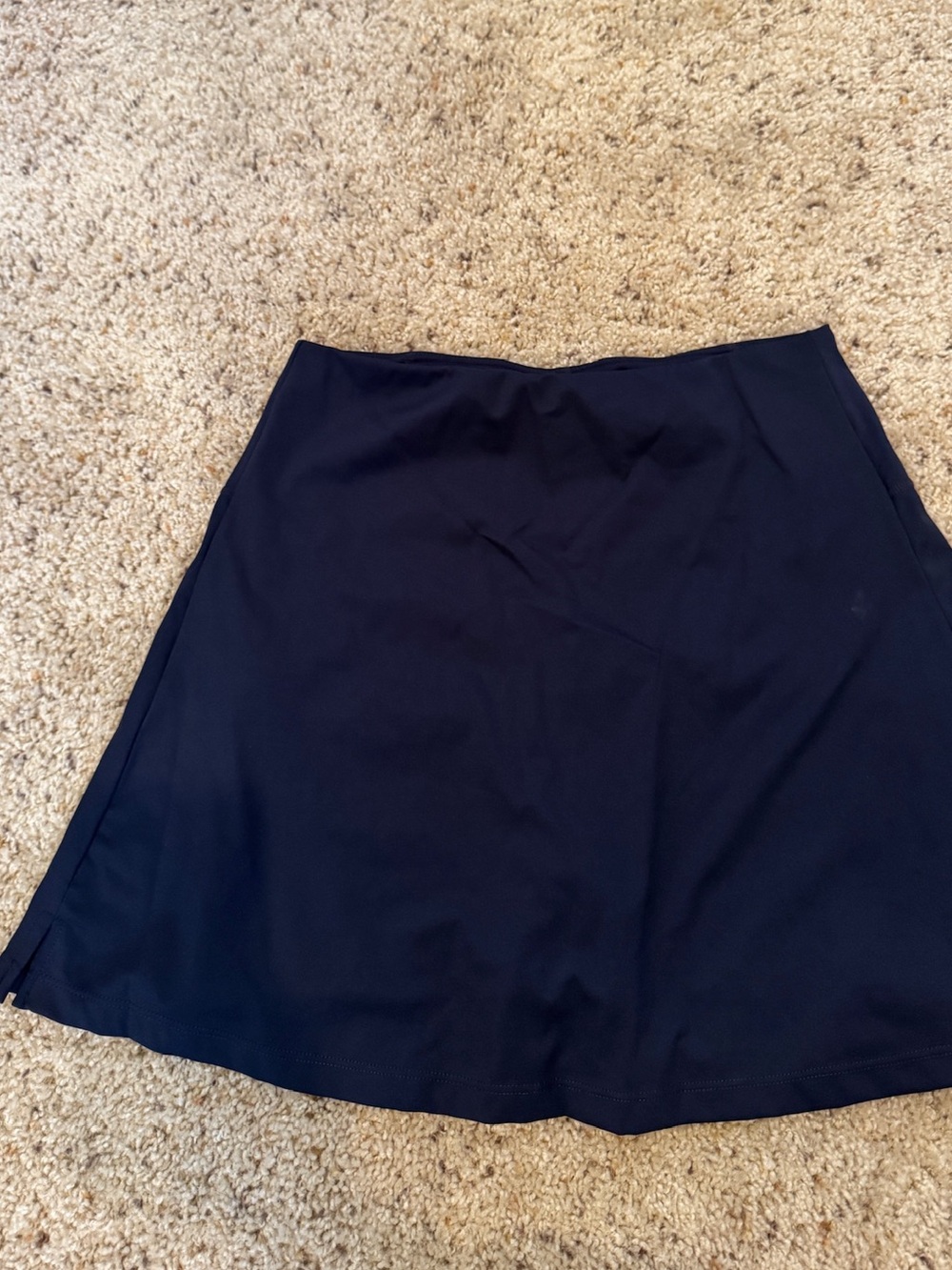 Flattering navy Mini Skirt — Everyday athletic skirt with shorts
